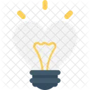 Heart Bulb Lightbulb Icon
