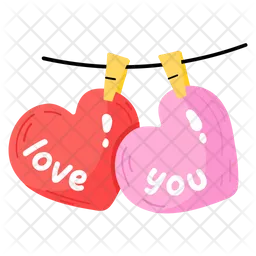 Heart Bunting  Icon