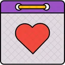 Calendar Dating Valentine Day Icon