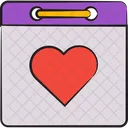 Calendar Dating Valentine Day Icon