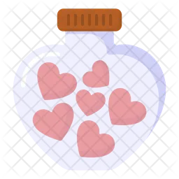 Heart Candies Jar  Icon