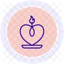 Heart Candle Icon
