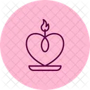 Heart Candle Love Icon