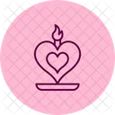 Heart Candle Icon
