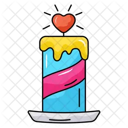 Heart Candle  Icon