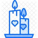Heart Candle Heart Valentines Day Icon