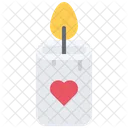 Heart Candle Valentine Candle Heart Icon
