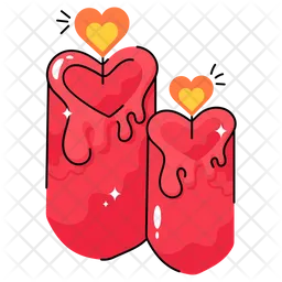 Heart candle  Icon