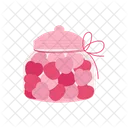 Heart candy in glass  Icon