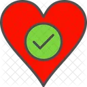Heart Check Heart Love Icon