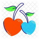 Cherry Fruit Heart Cherries Cherry Art Symbol