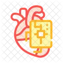 Microchip Heart Color Icon