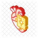 Microchip Heart Isometric Icon