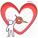 Heart Clock Love Clock Valentine Time Icon