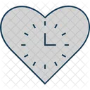 Heart Clock Heart Sign Favorite Sign Icon