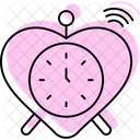 Heart Clock Time Icon