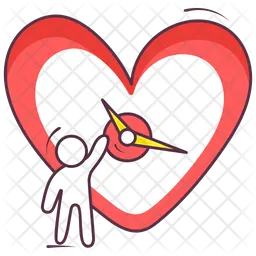 Heart Clock  Icon