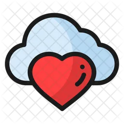 Heart Cloud  Icon