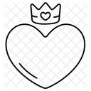Heart Crown Love Valentine Icon
