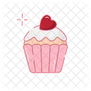 Heart cupcake  Icon