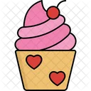 Heart Cupcake Dessert Cupcake Icône
