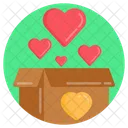 Hearts Box Heart Delivery Hearts Giftbox Icon