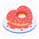 Heart Donut Donut Cake Valentine Dessert Icon