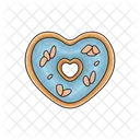 Heart Donut Donut Valentine Dessert Icon