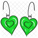 Heart Earrings Fashion Jewelry Icon