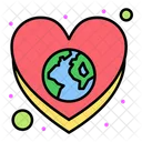 Heart Earth  Icon