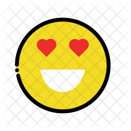 Heart eye emoji Emoji Icon