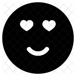 Heart Eye Face Emoji Icon