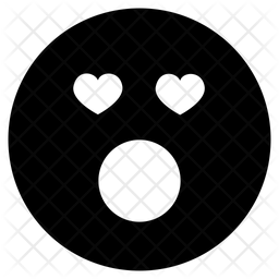 Heart Eye Face Emoji Icon