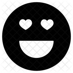 Heart Eye Face Emoji Icon