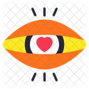 Heart Eye Love Eye Romantic Vision Icon