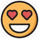 Heart Eyes Emoji Expression Icon