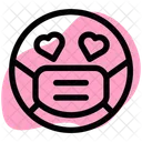 Heart Eyes Emoji With Face Mask Emoji Icon