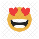 Heart Eyes Emoji Emoticon Icône