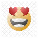 Heart Eyes Emoji Emoticon Icon