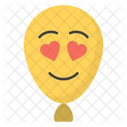 ハートの目風船 Emoji アイコン