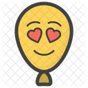 Heart Eyes Balloon  Icon