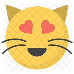 Heart Eyes Cat Emoji Icon