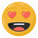 Emoticon Smiley Heart Eyes Emoji Icon