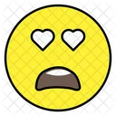 Heart Eyes Face Emotion Emoticon Icon