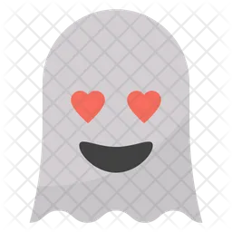 Heart Eyes Ghost Emoji Icon