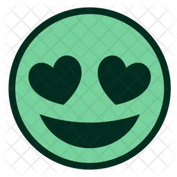 HEART EYES  SMILEY Emoji Icon