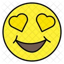Heart Eyes Smiley Emotion Emoticon Icon
