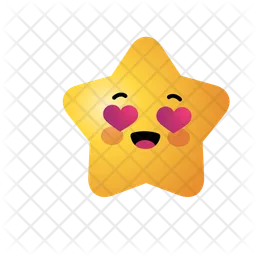 Heart eyes star emoji Emoji Icon