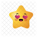 Heart Eyes Star Emotion Emoticon Icon