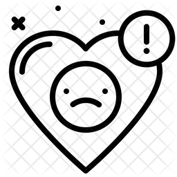 Heart Fail Icon - Download in Line Style
